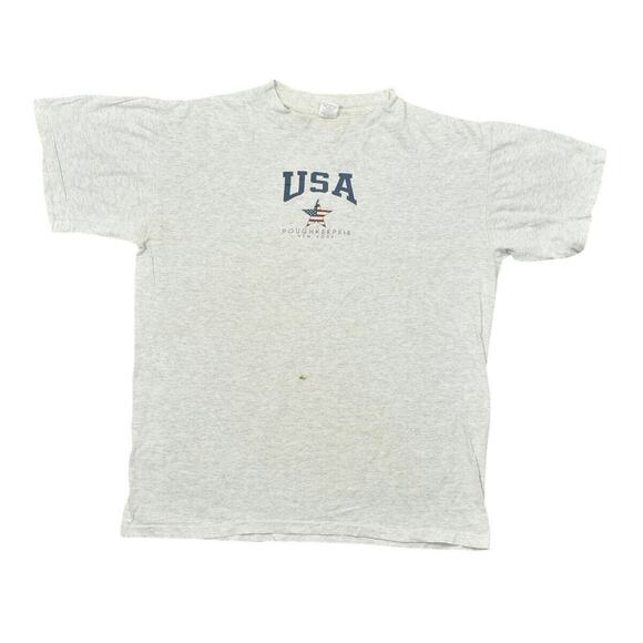 Vintage Tuff Tee Gray Cotton T-Shirt Men Large USA Short Sleeve Single Stitched - Picture 1 of 8